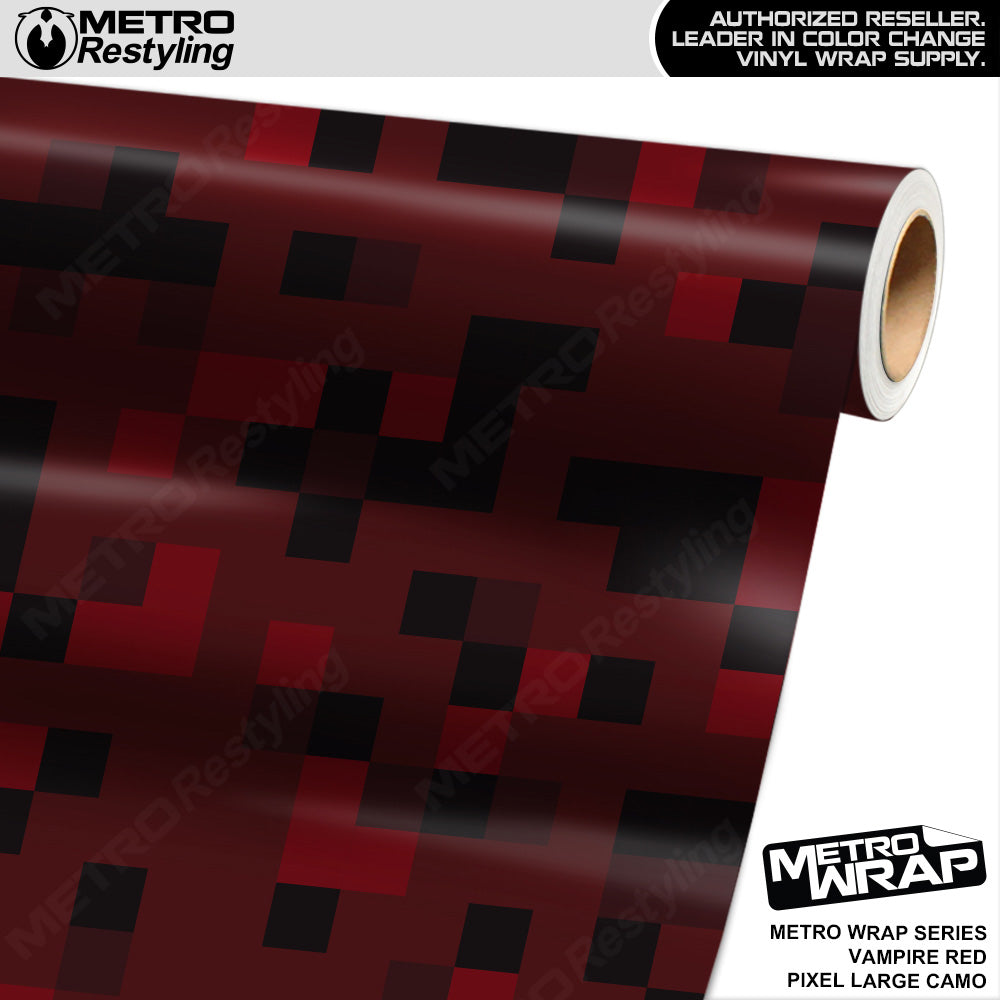 Metro Wrap Large Pixel Vampire Red Camouflage Vinyl Film