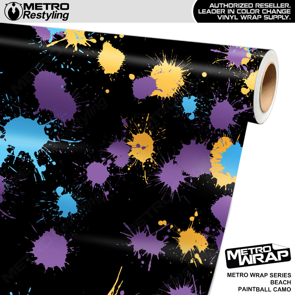 Metro Wrap Paintball Beach Camouflage Vinyl Film