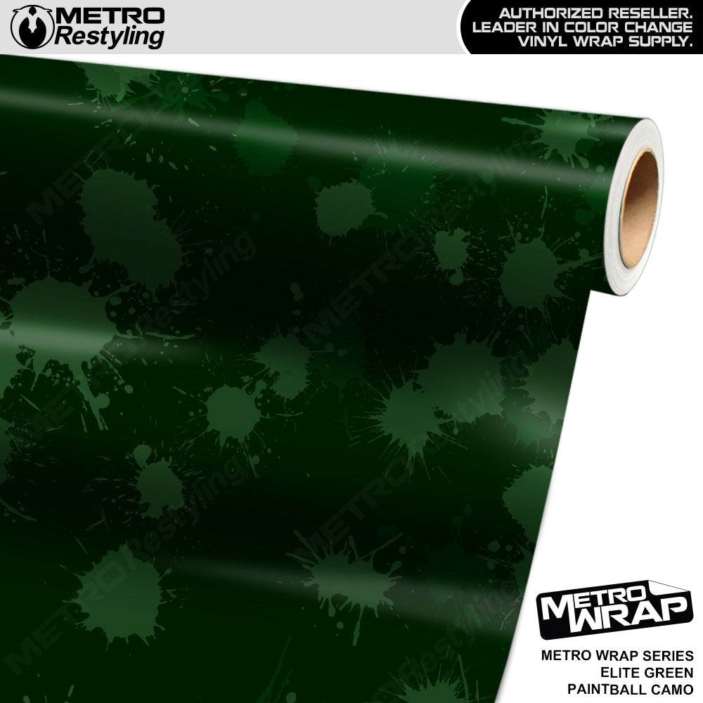Metro Wrap Paintball Elite Green Camouflage Vinyl Film