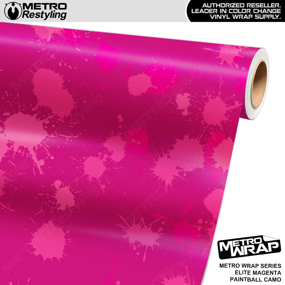 Metro Wrap Paintball Elite Magenta Camouflage Vinyl Film