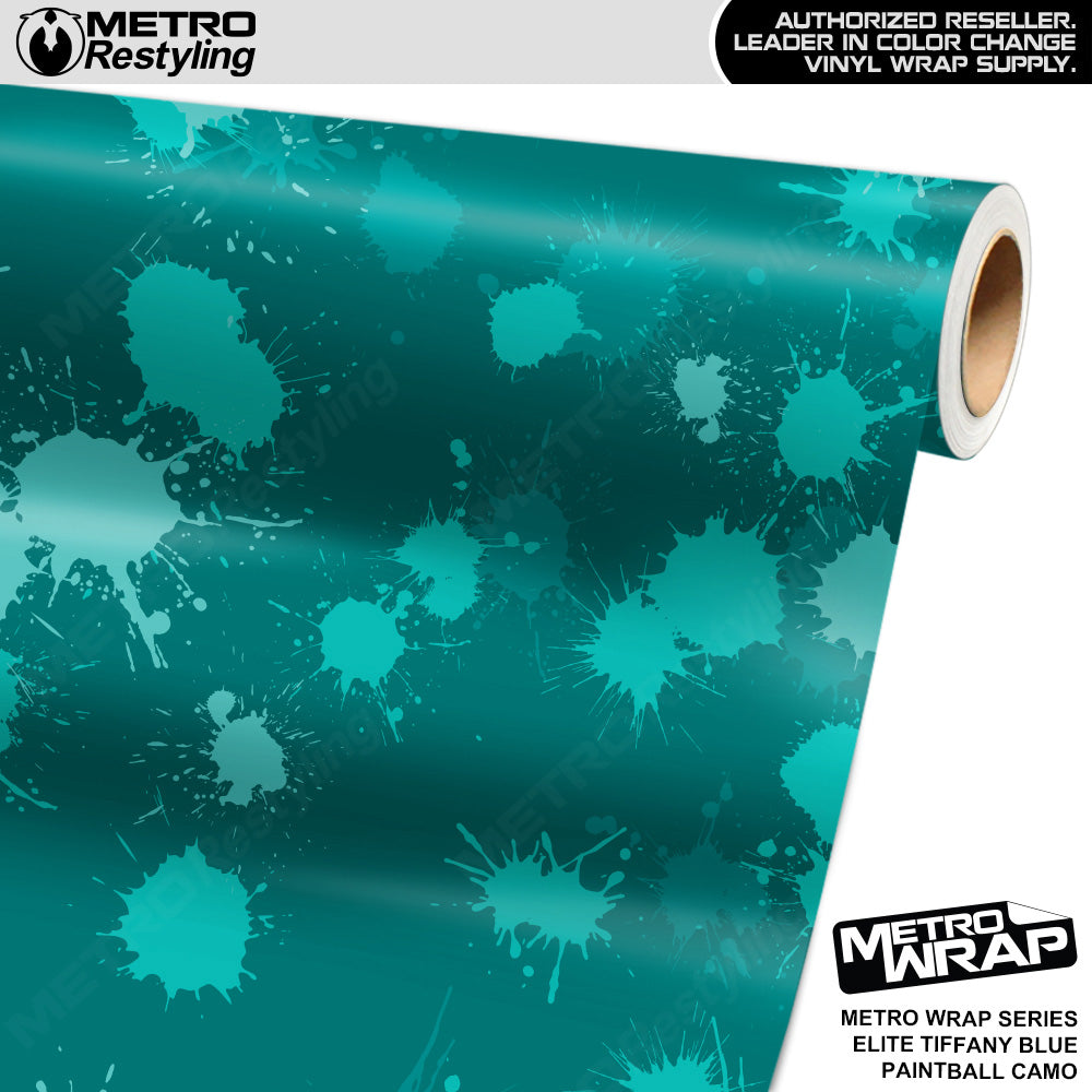 Metro Wrap Paintball Elite Tiffany Blue Camouflage Vinyl Film