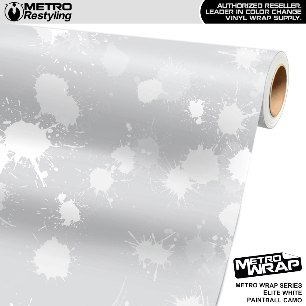 Metro Wrap Paintball Elite White Camouflage Vinyl Film