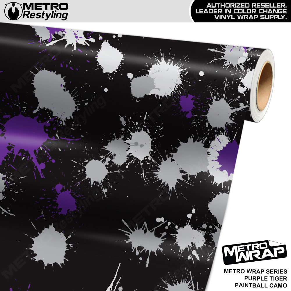 Metro Wrap Paintball Purple Tiger Camouflage Vinyl Film