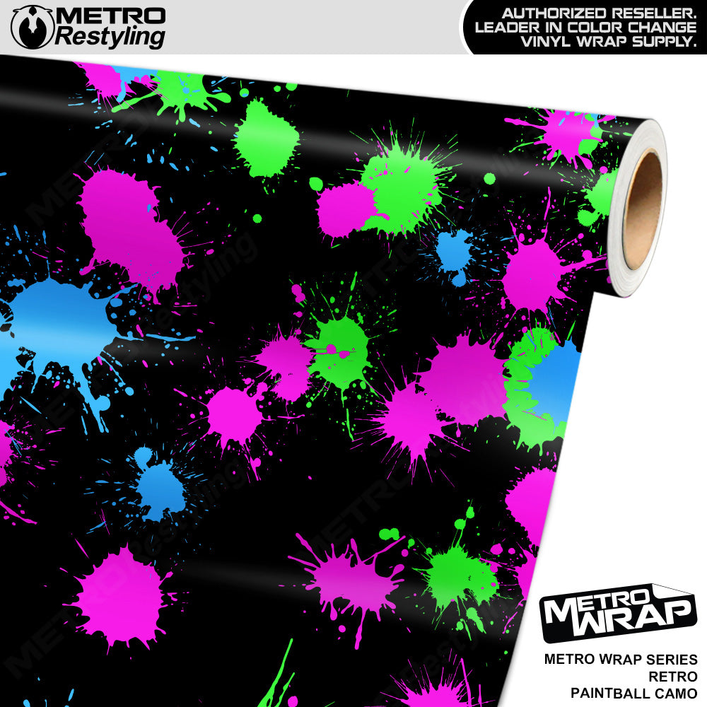 Metro Wrap Paintball Retro Camouflage Vinyl Film