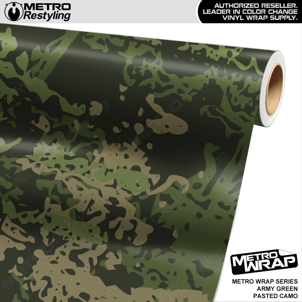Metro Wrap Pasted Army Green Camouflage Vinyl FilmMetro Wrap Pasted Army Green Camouflage Vinyl Film