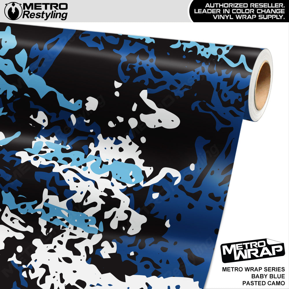 Metro Wrap Pasted Baby Blue Camouflage Vinyl Film