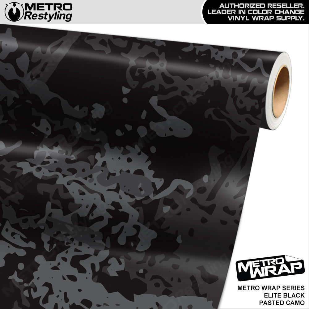 Metro Wrap Pasted Elite Black Camouflage Vinyl Film