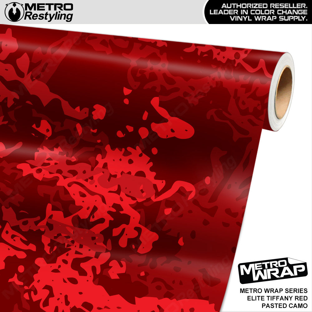 Metro Wrap Pasted Elite Red Camouflage Vinyl Film