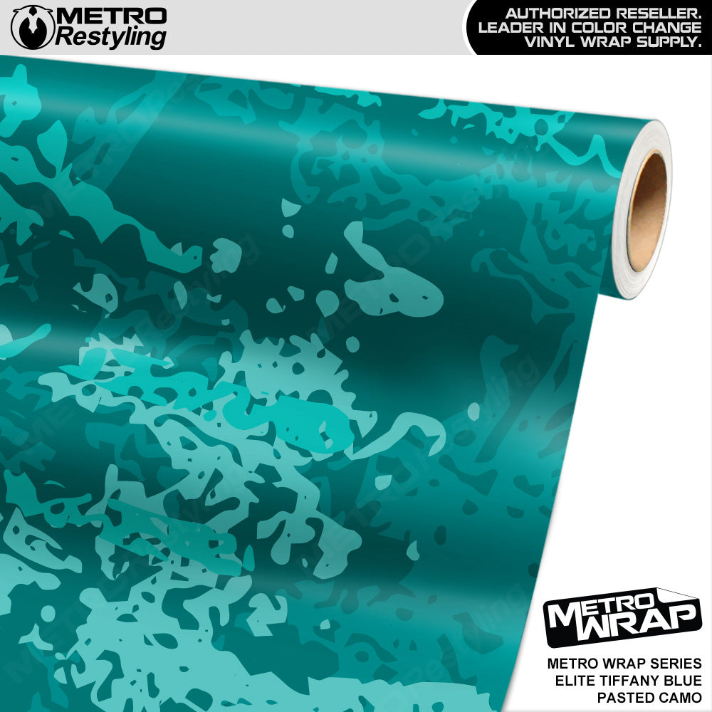 Metro Wrap Pasted Elite Tiffany Blue Camouflage Vinyl Film