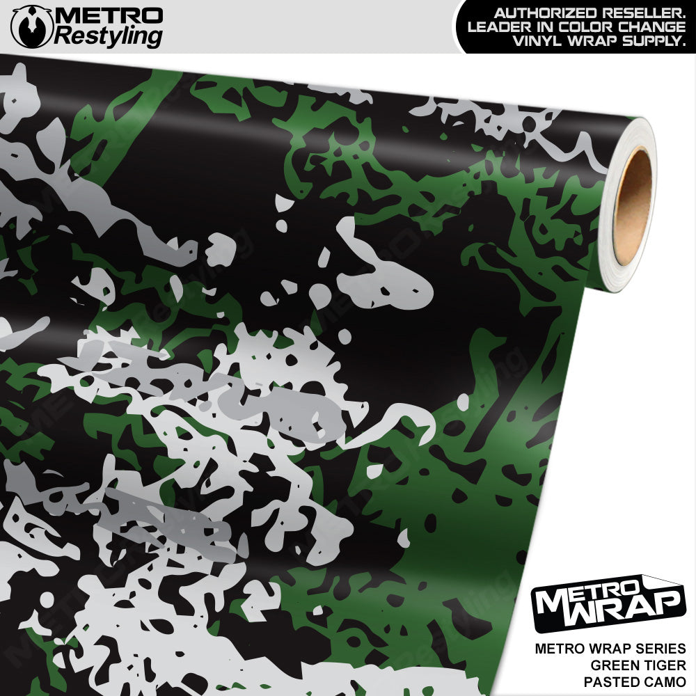 Metro Wrap Pasted Green Tiger Camouflage Vinyl Film