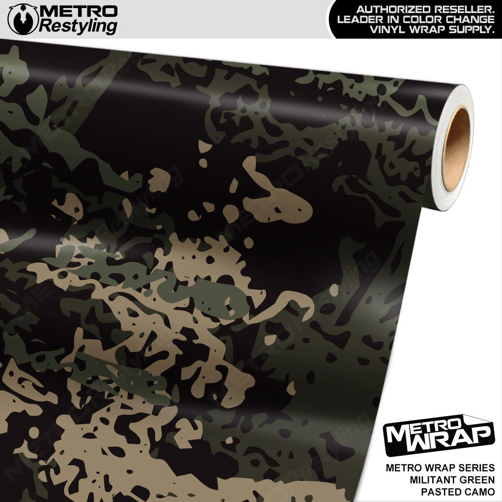 Metro Wrap Pasted Militant Green Camouflage Vinyl Film