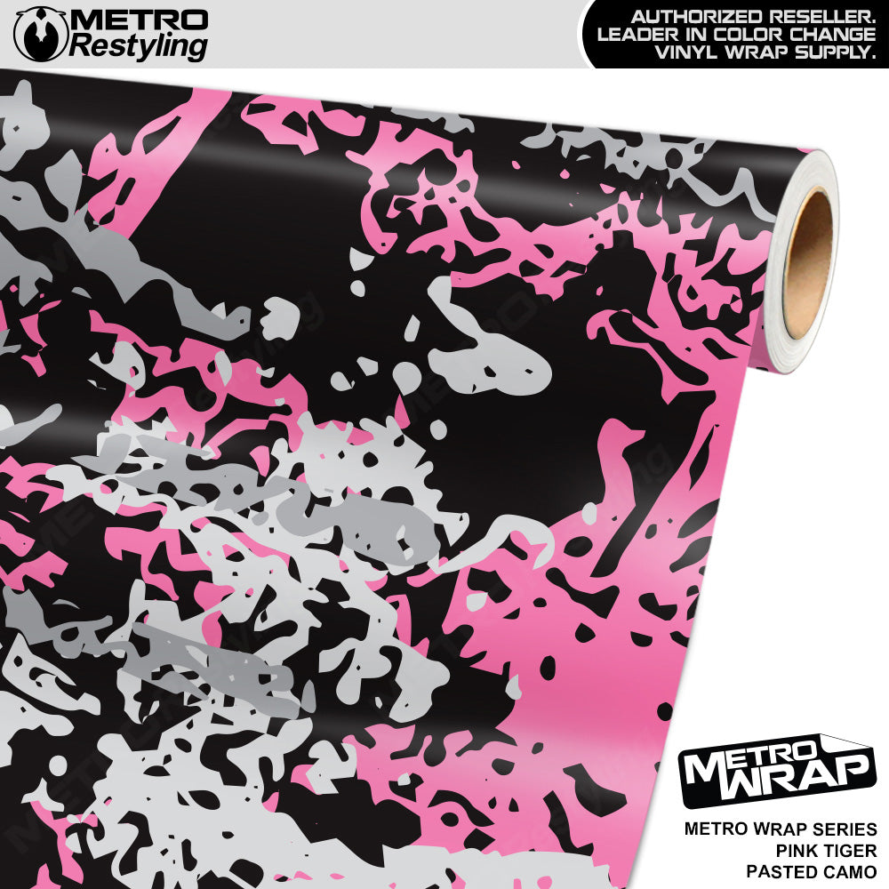 Metro Wrap Pasted Pink Tiger Camouflage Vinyl Film