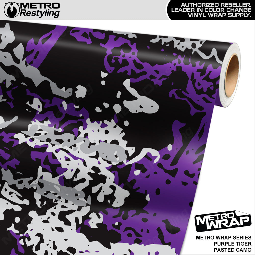 Metro Wrap Pasted Purple Tiger Camouflage Vinyl Film