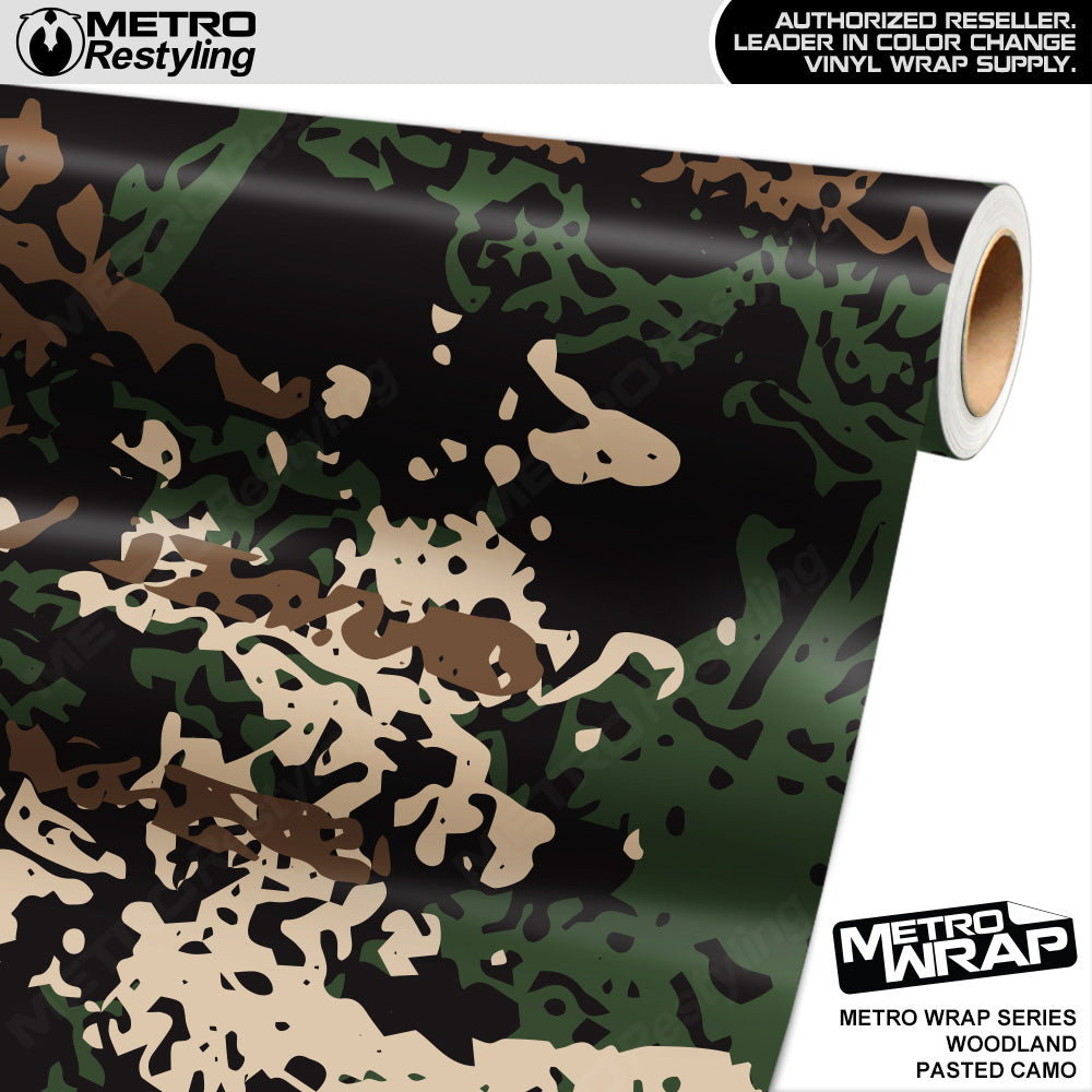 Metro Wrap Pasted Woodland Camouflage Vinyl Film