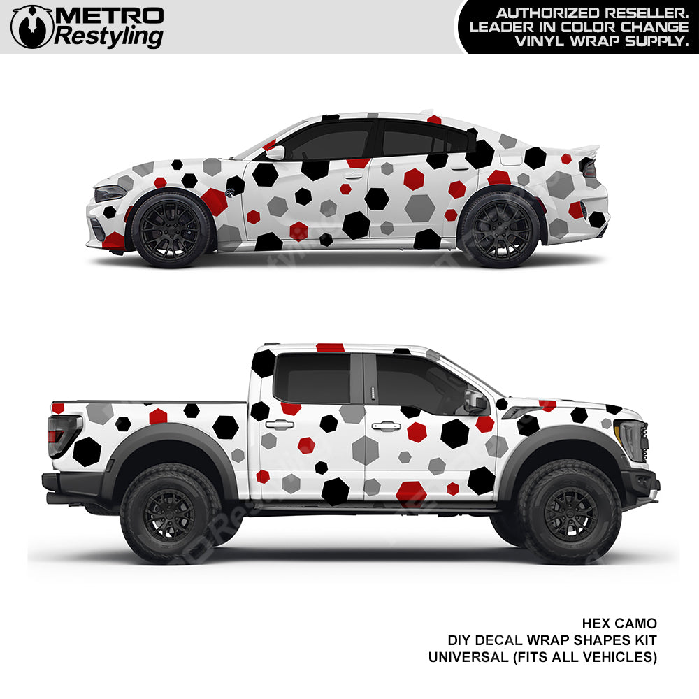 Hex Camouflage Wrap Shapes DIY Kit