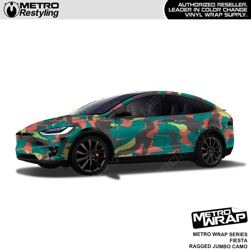 Metro Wrap Jumbo Ragged Fiesta Camouflage Vinyl Film