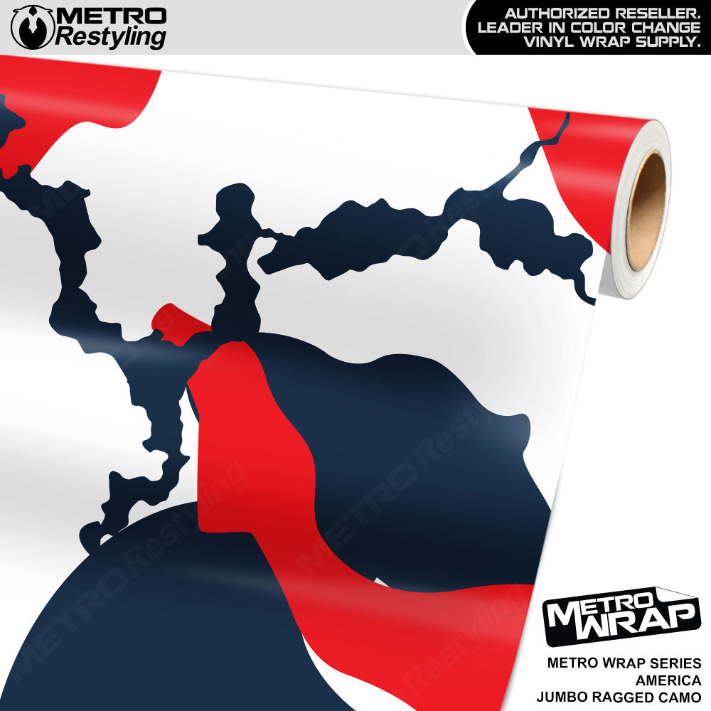 Metro Wrap Jumbo Ragged America Camouflage Vinyl Film