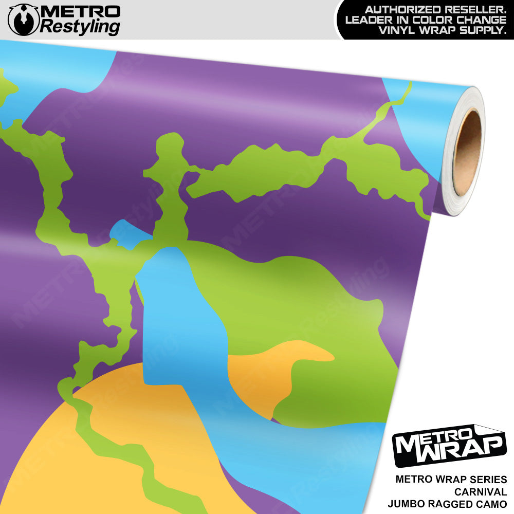 Metro Wrap Jumbo Ragged Carnival Camouflage Vinyl Film