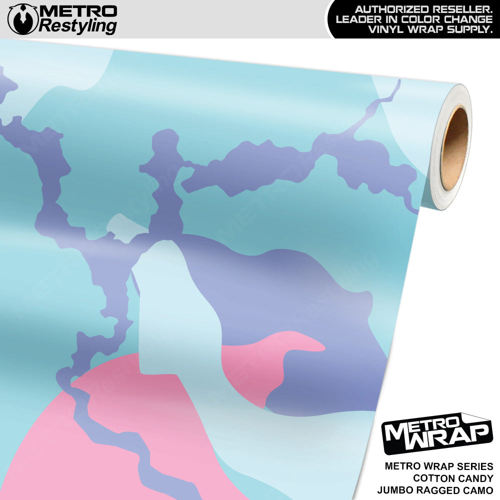 Metro Wrap Jumbo Ragged Cotton Candy Camouflage Vinyl Film