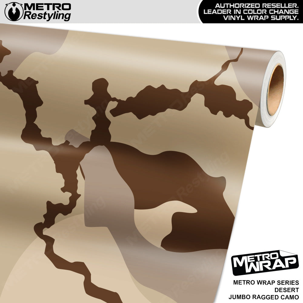 Metro Wrap Jumbo Ragged Desert Camouflage Vinyl Film