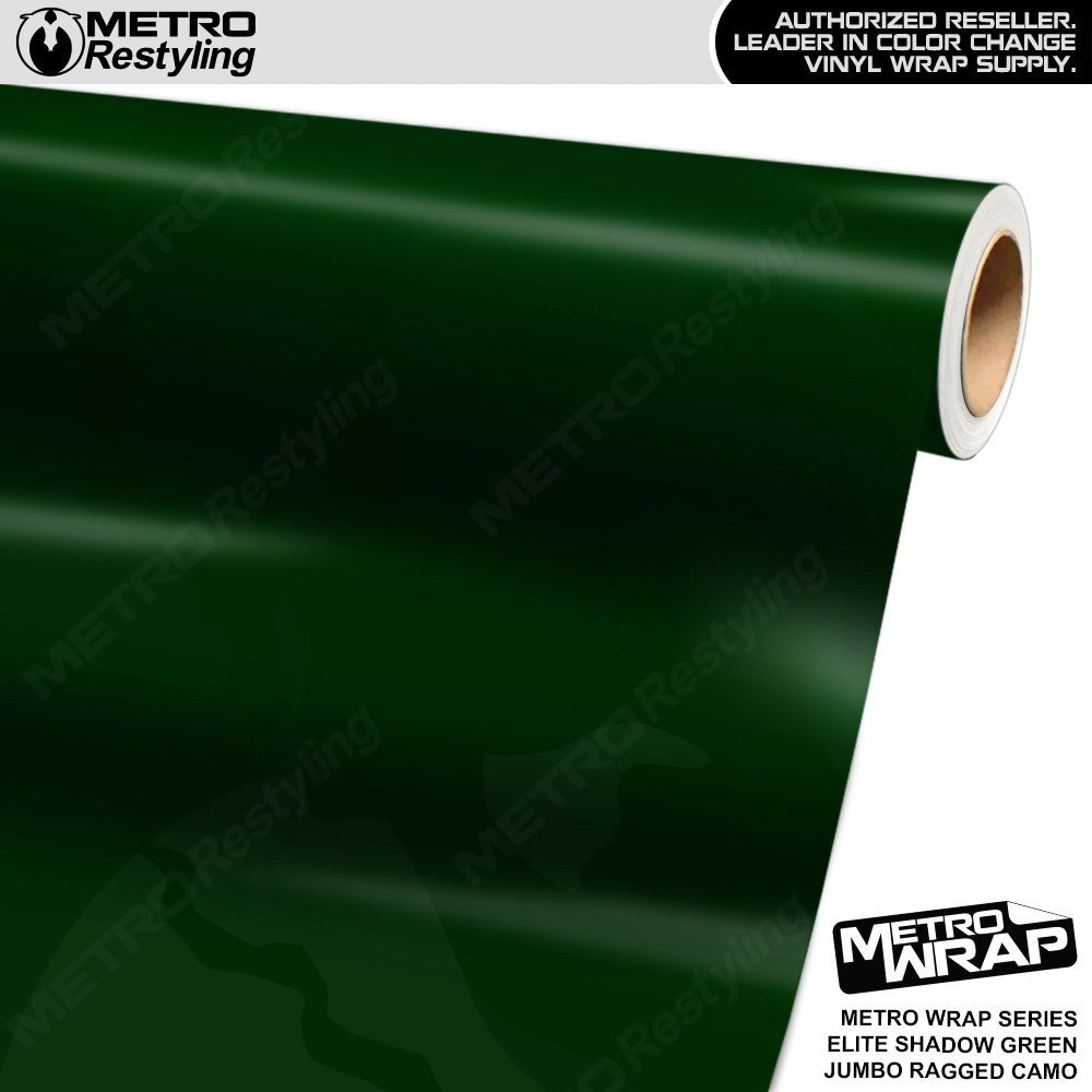 Metro Wrap Jumbo Ragged Elite Shadow Green Camouflage Vinyl Film