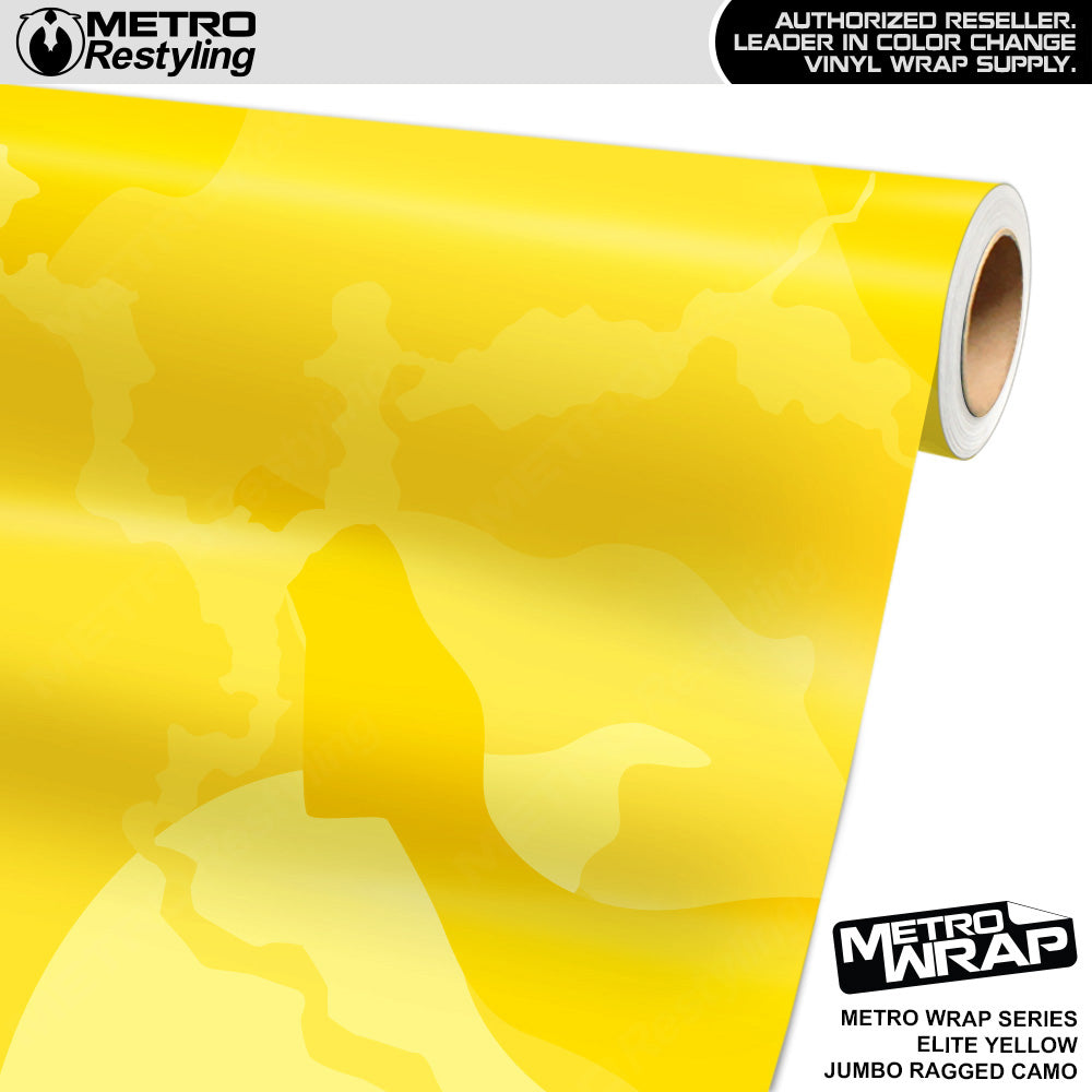 Metro Wrap Jumbo Ragged Elite Yellow Camouflage Vinyl Film