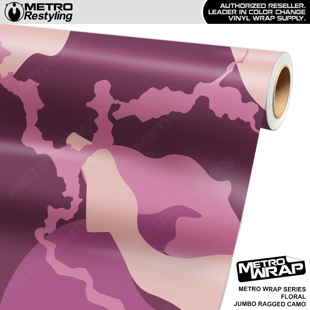 Metro Wrap Jumbo Ragged Floral Camouflage Vinyl Film