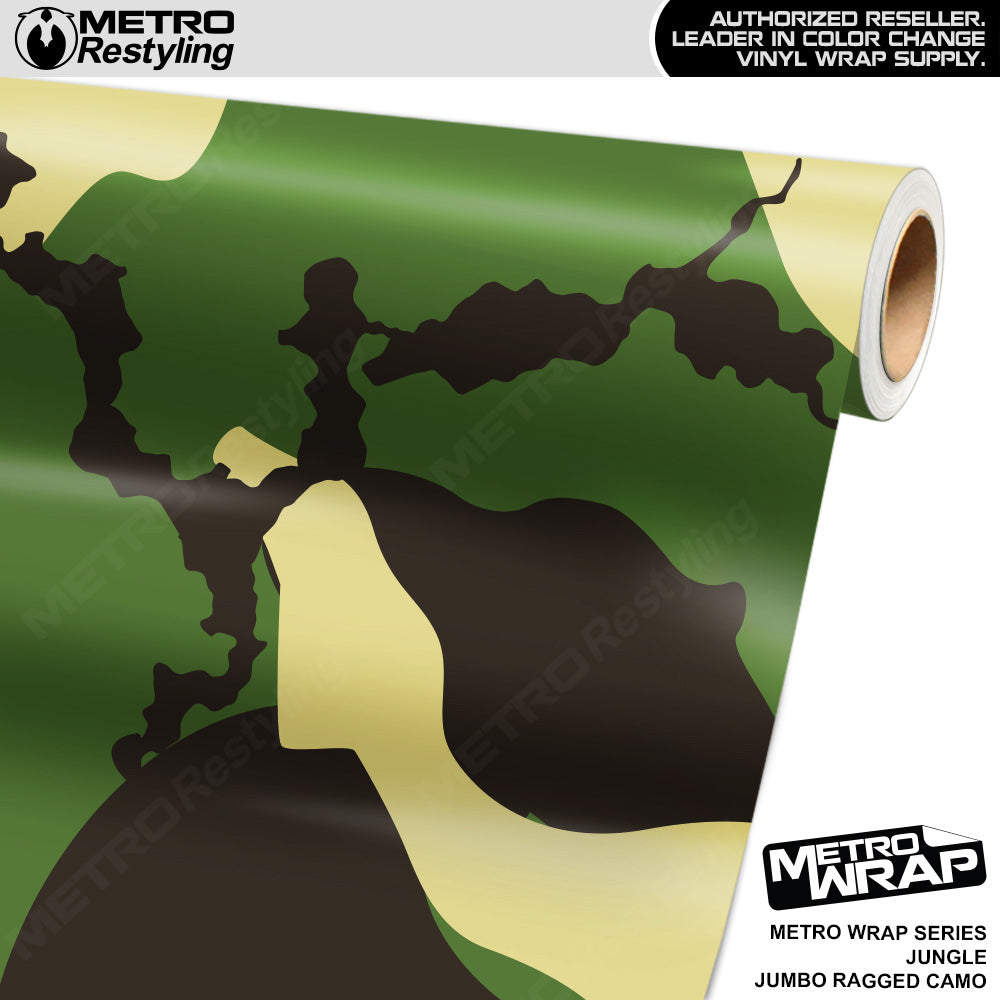 Metro Wrap Jumbo Ragged Jungle Camouflage Vinyl Film