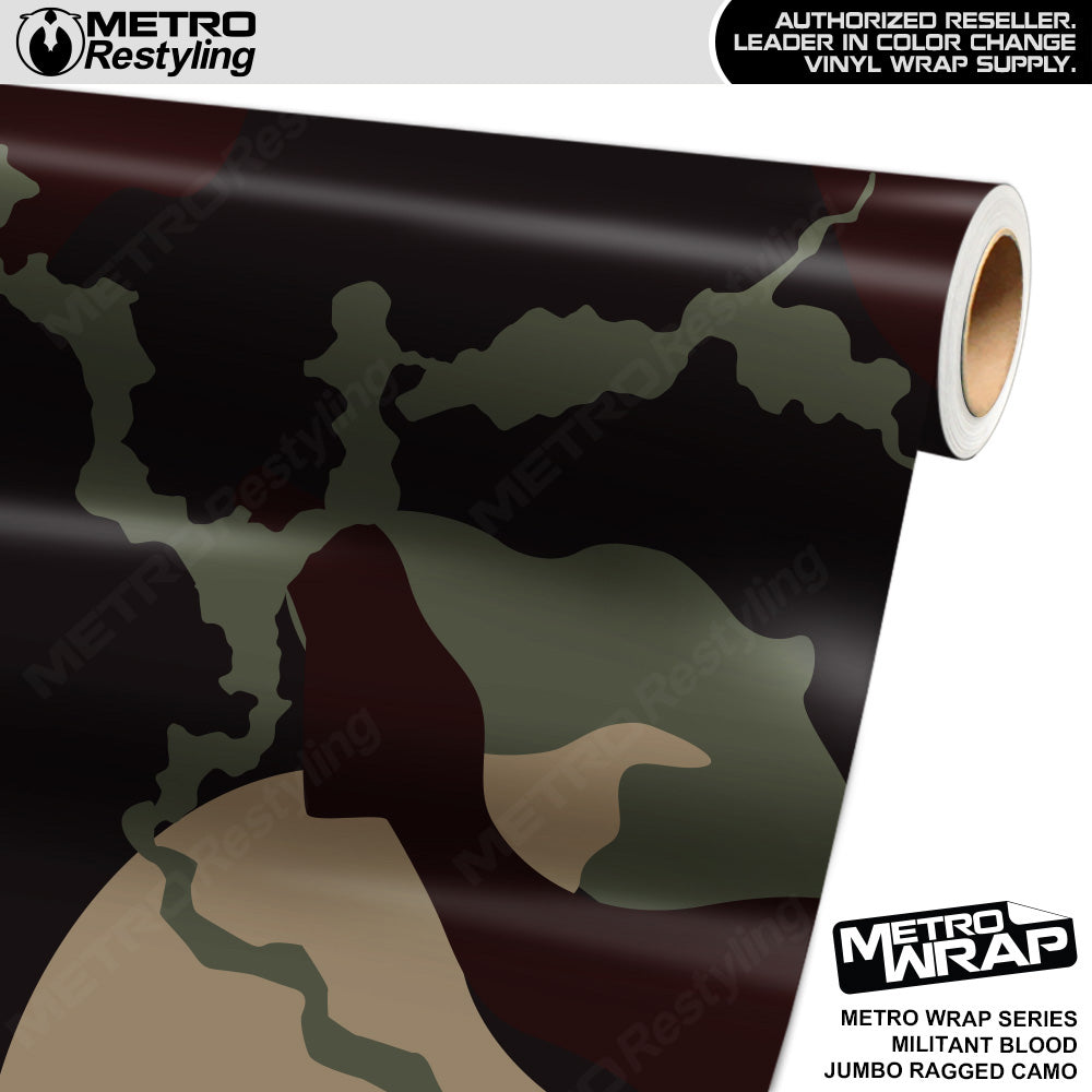 Metro Wrap Jumbo Ragged Militant Blood Camouflage Vinyl Film