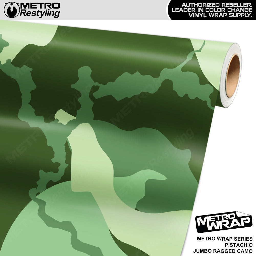Metro Wrap Jumbo Ragged Pistachio Camouflage Vinyl Film