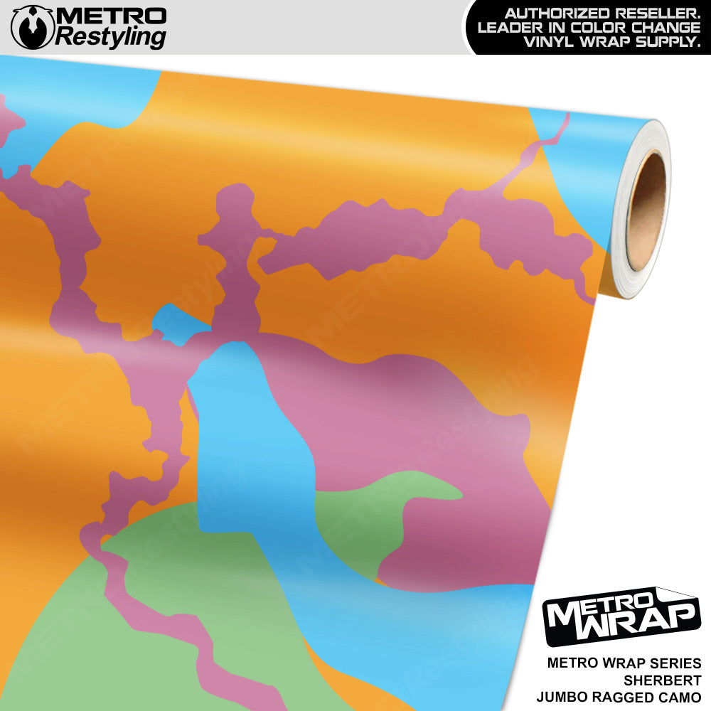 Metro Wrap Jumbo Ragged Sherbert Camouflage Vinyl Film