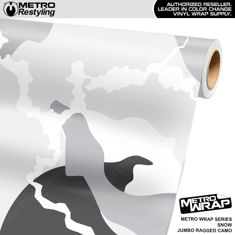 Metro Wrap Jumbo Ragged Snow Camouflage Vinyl Film