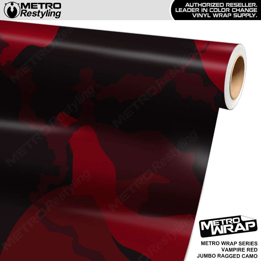 Metro Wrap Jumbo Ragged Vampire Red Camouflage Vinyl Film