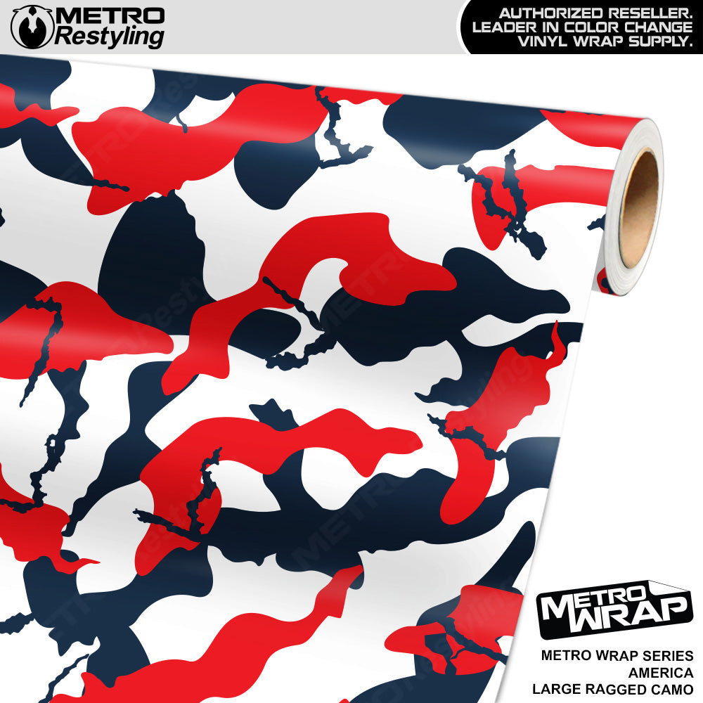 Metro Wrap Large Ragged America Camouflage Vinyl Film