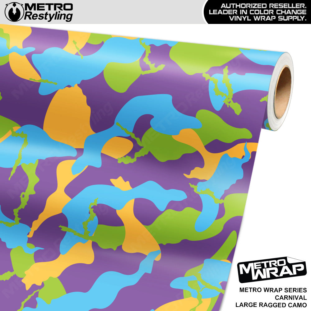 Metro Wrap Large Ragged Carnival Camouflage Vinyl Film