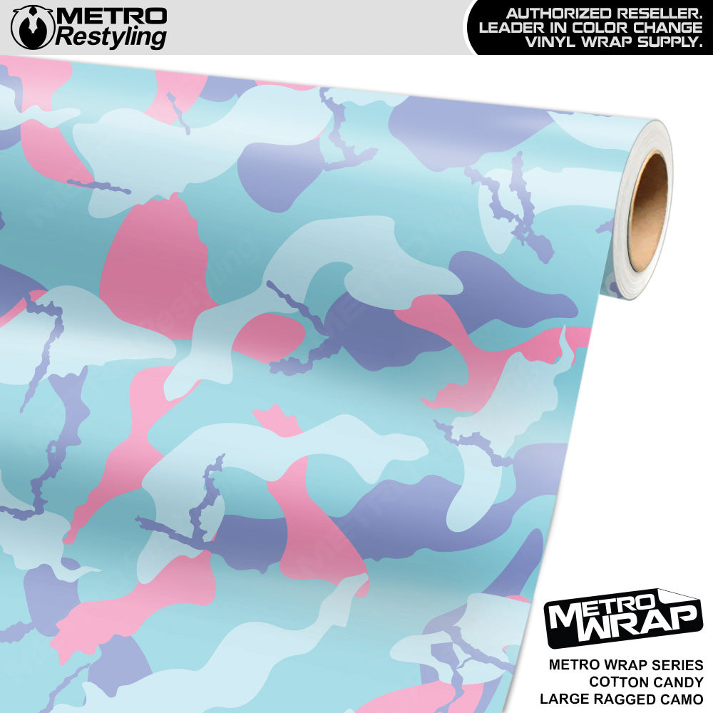 Metro Wrap Large Ragged Cotton Candy Camouflage Vinyl Film
