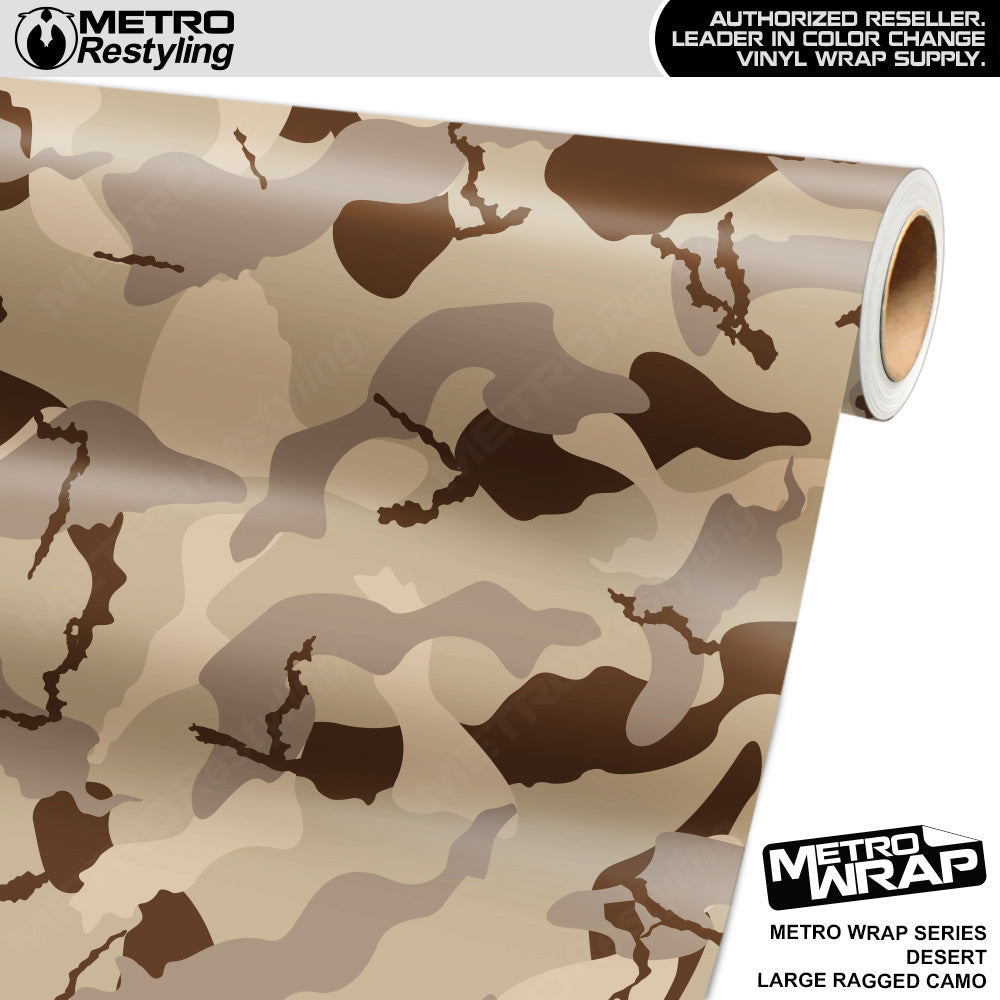 Metro Wrap Large Ragged Desert Camouflage Vinyl Film