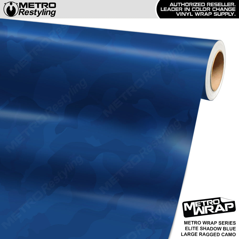 Metro Wrap Large Ragged Elite Shadow Blue Camouflage Vinyl Film