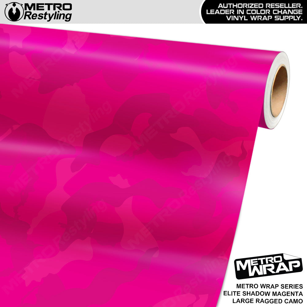 Metro Wrap Large Ragged Elite Shadow Magenta Camouflage Vinyl Film
