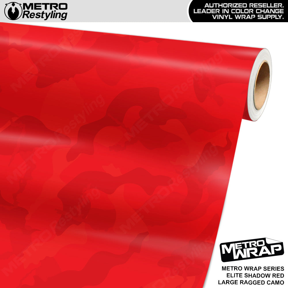 Metro Wrap Large Ragged Elite Shadow Red Camouflage Vinyl Film