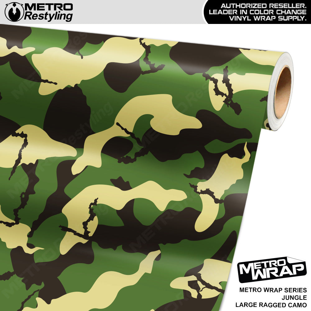 Metro Wrap Large Ragged Jungle Camouflage Vinyl Film