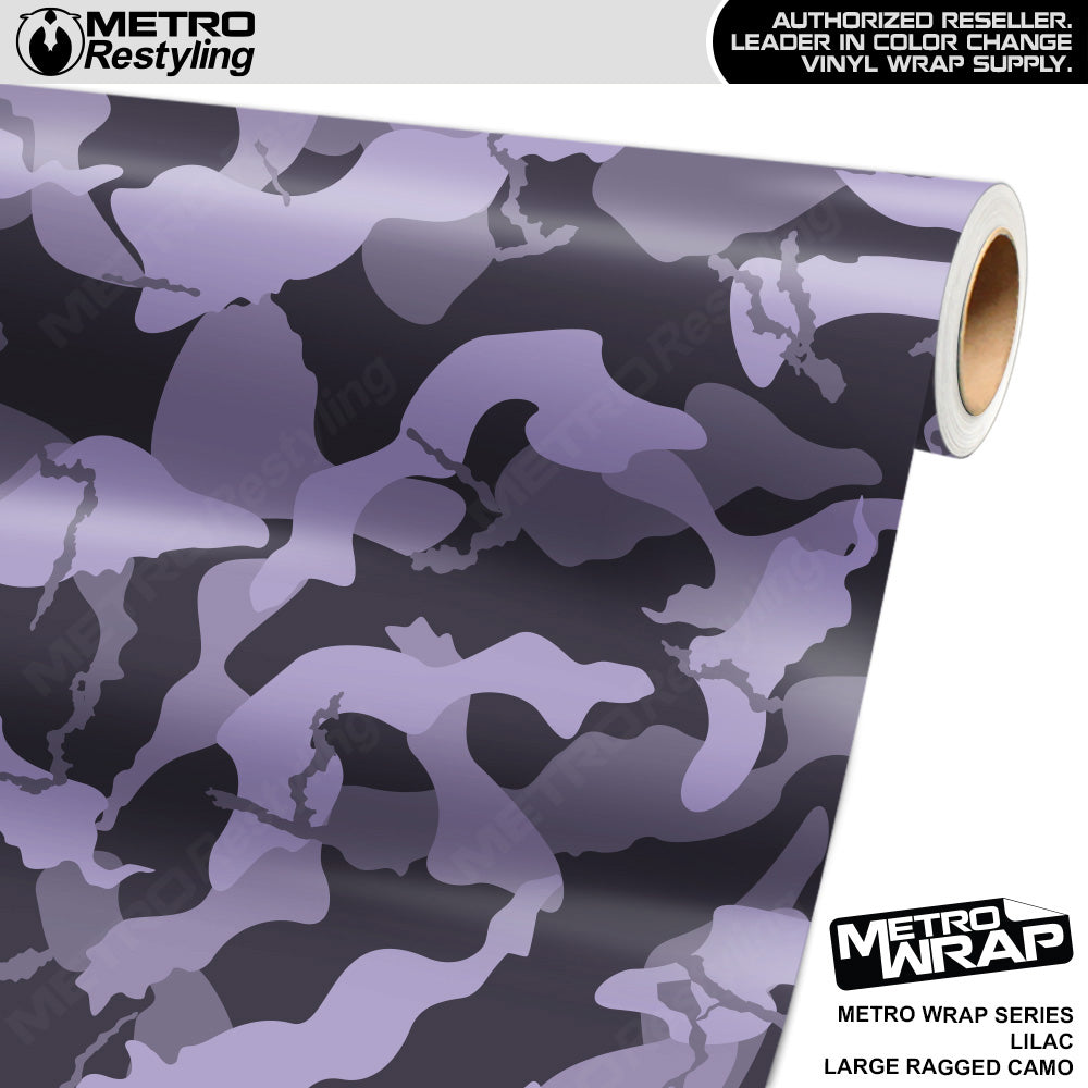Metro Wrap Large Ragged Lilac Camouflage Vinyl Film