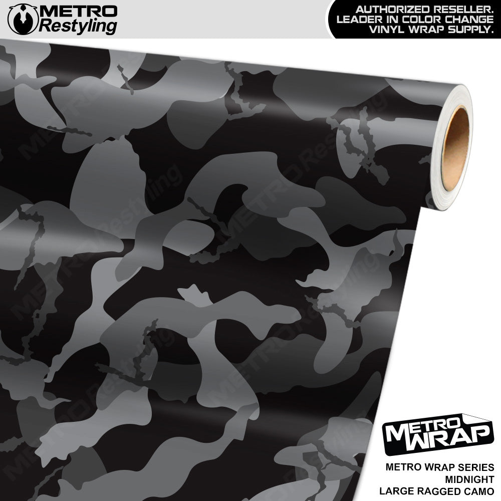 Metro Wrap Large Ragged Midnight Camouflage Vinyl Film