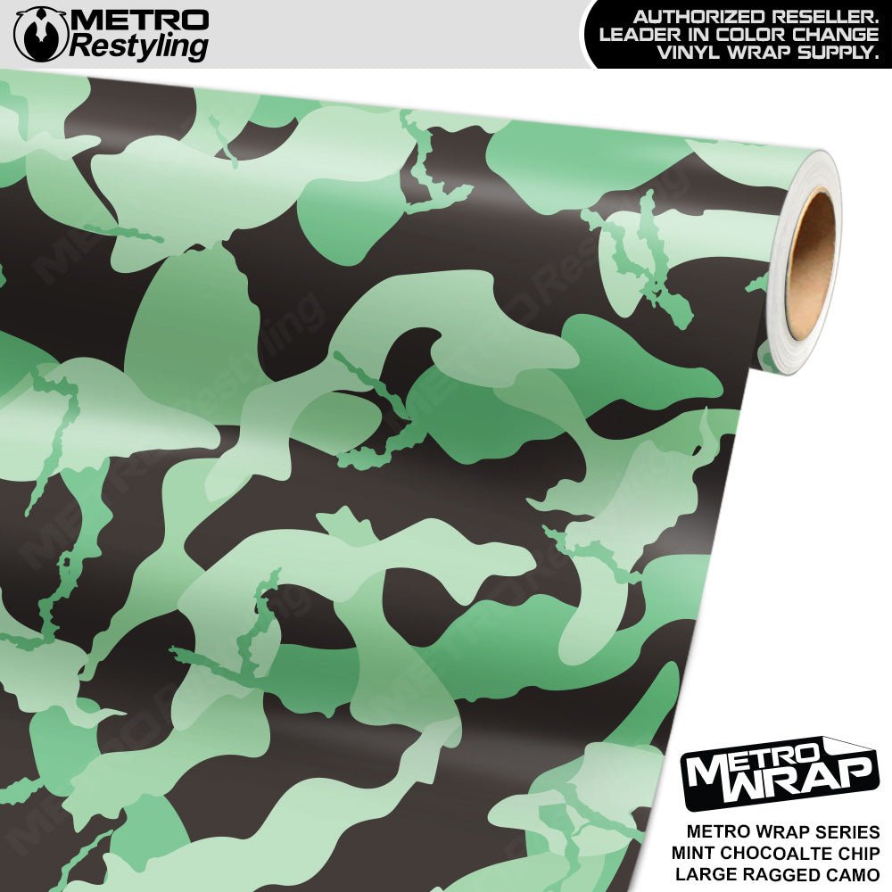 Metro Wrap Large Ragged Mint Chocolate Chip Camouflage Vinyl Film