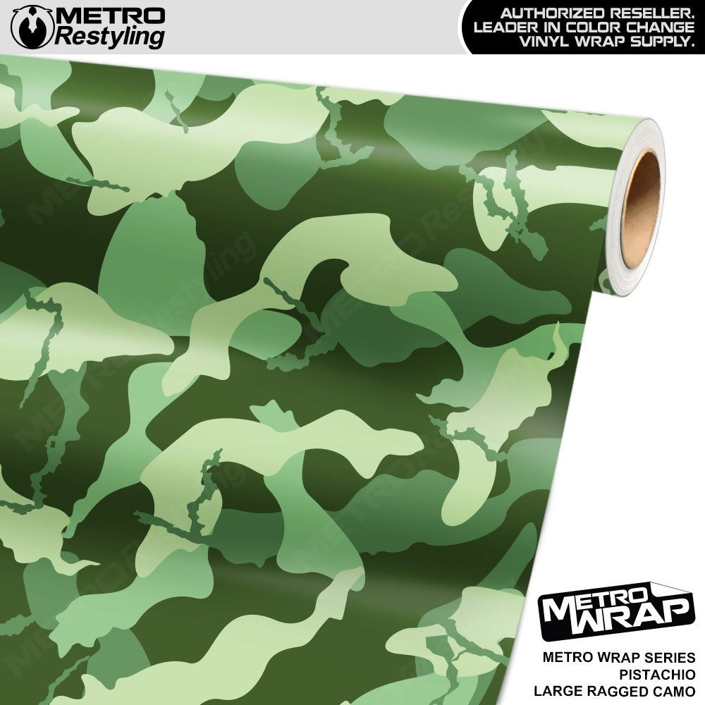 Metro Wrap Large Ragged Pistachio Camouflage Vinyl Film