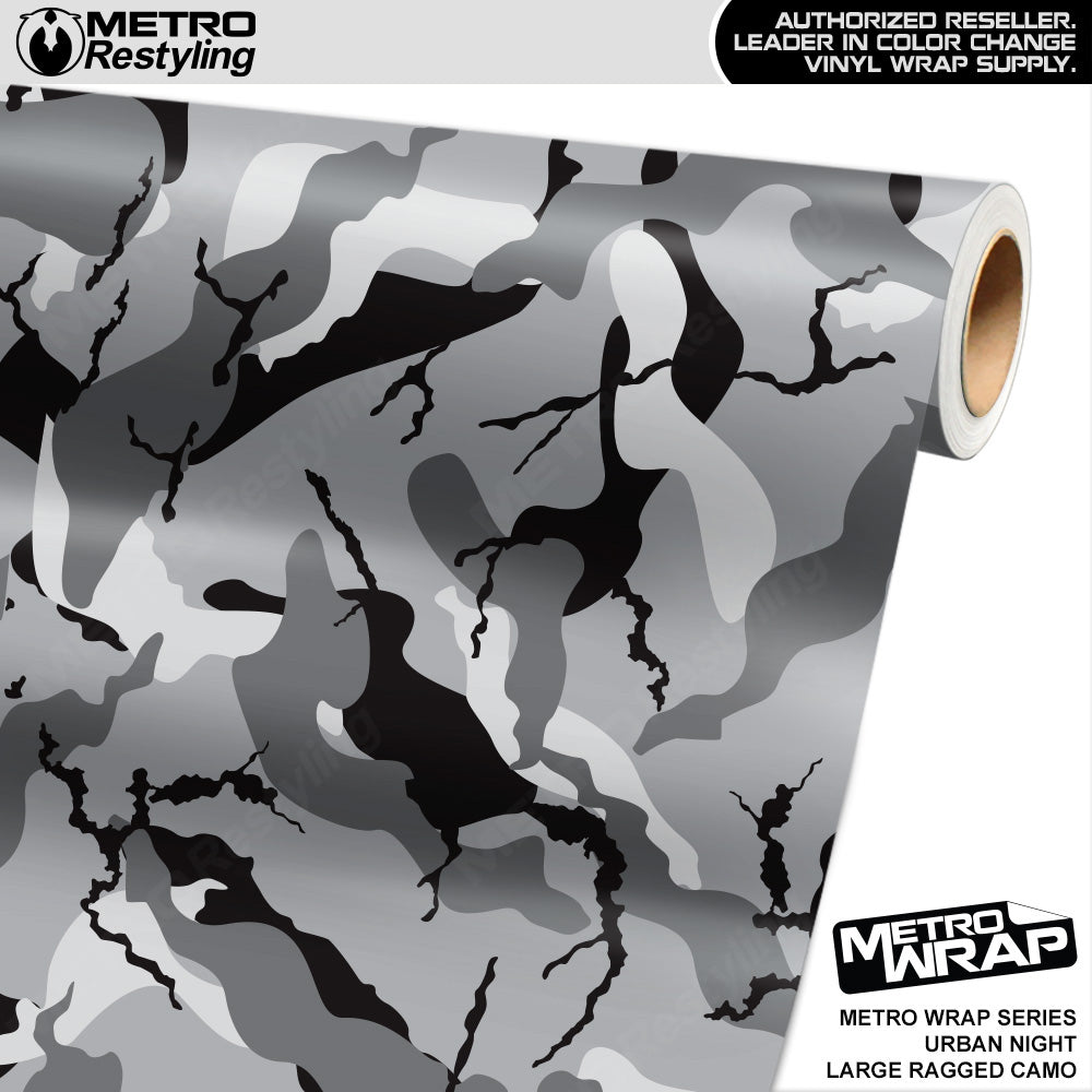 Metro Wrap Large Ragged Urban Night Camouflage Vinyl Film