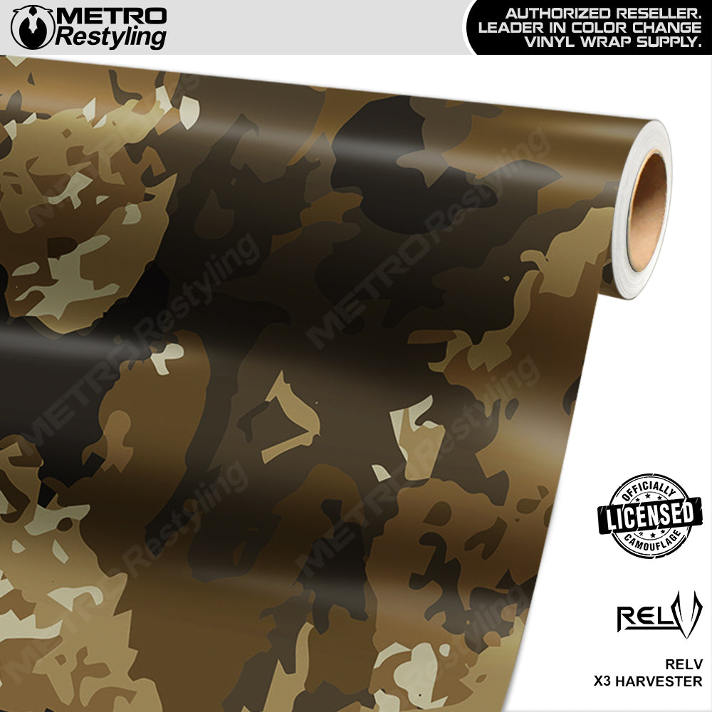 RELV X3 Harvester Camouflage Vinyl Wrap Film