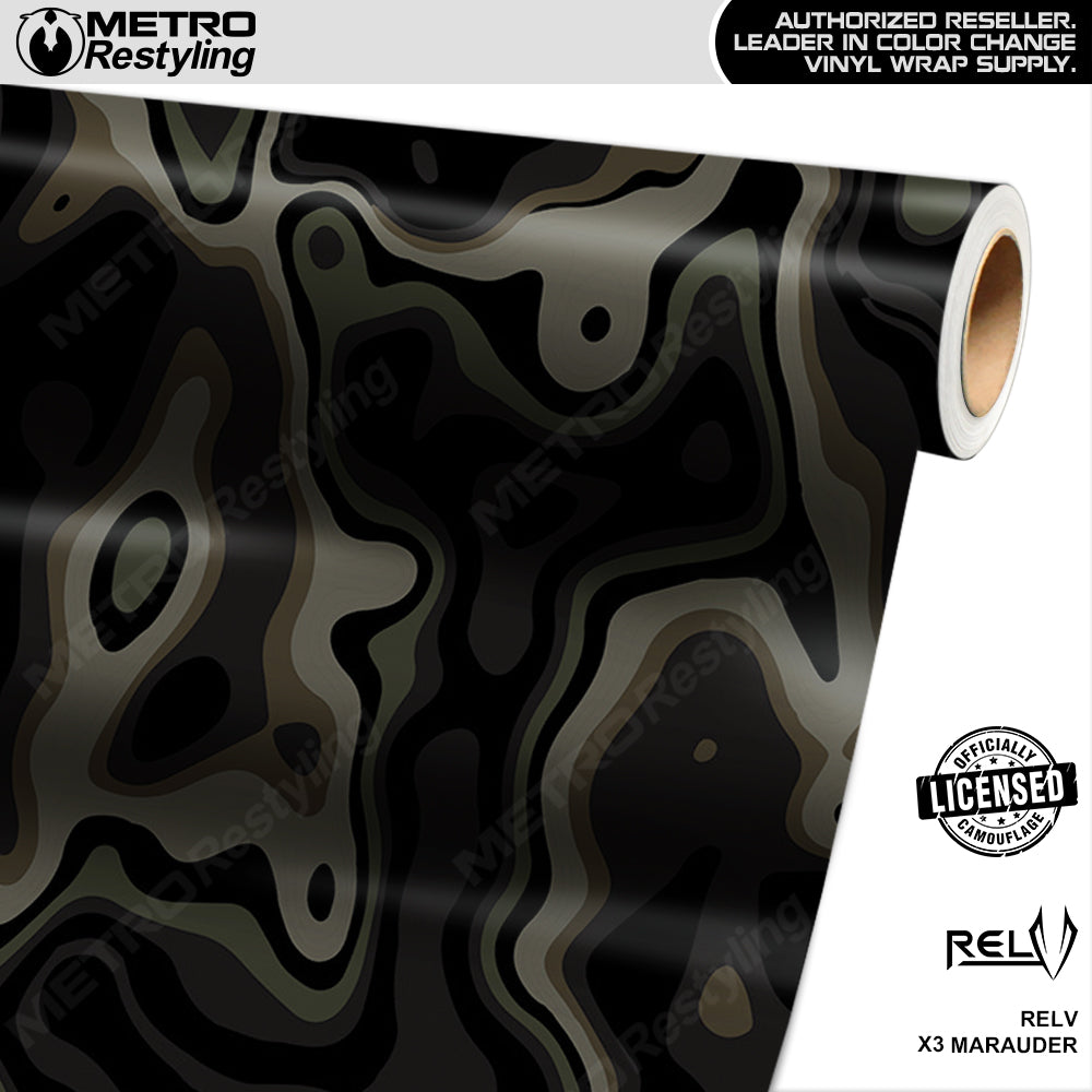 RELV X3 Marauder Camouflage Vinyl Wrap Film