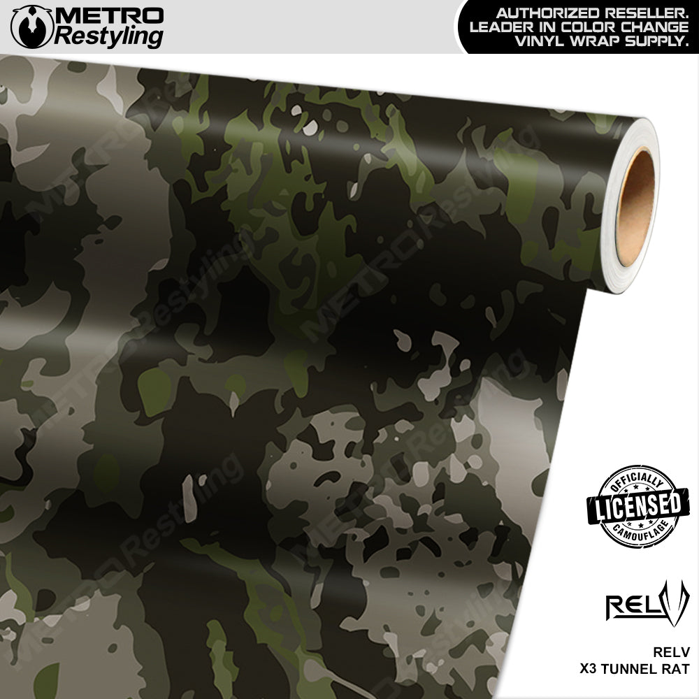 RELV X3 Tunnel Rat Camouflage Vinyl Wrap Film