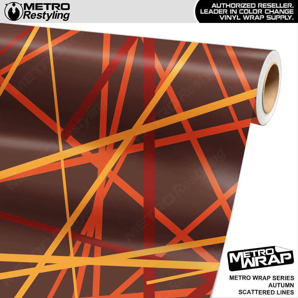 Metro Wrap Scattered Lines Autumn Vinyl Film